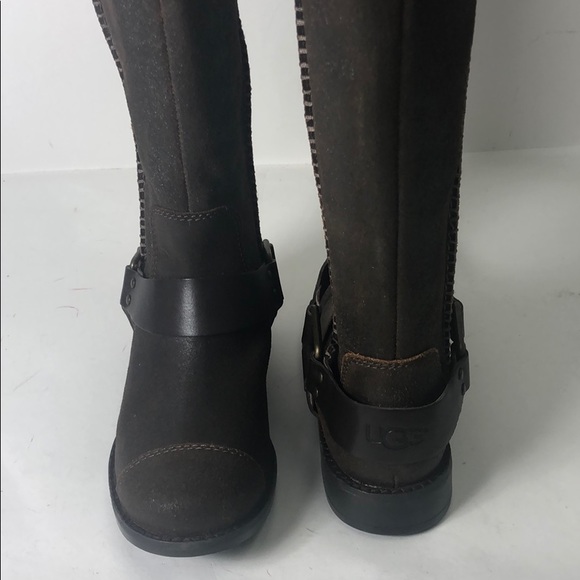 Ugg Boots Dree Dark Chocolate Tall Boots New - Picture 4 of 8